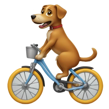Dog riding bike sticker