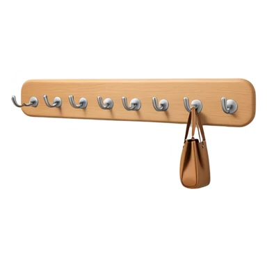 minimalist wall-mounted coat rack with clean lines and rounded hooks sticker