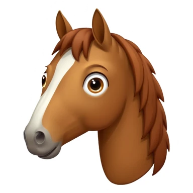 Confused horse with question marks  sticker