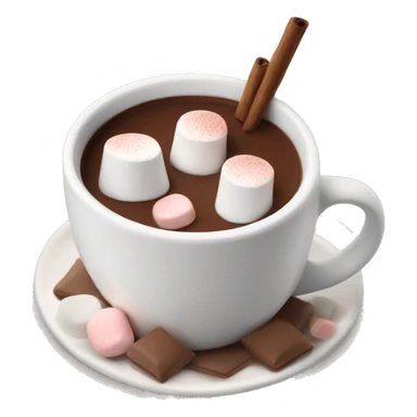 Hot chocolate and marshmallows  sticker