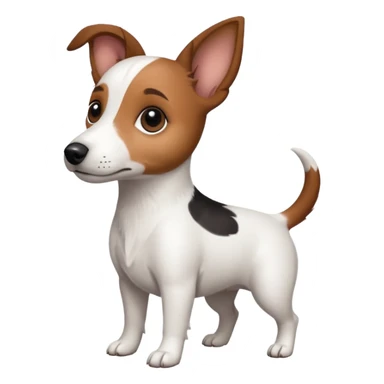 a white jack russell the size of a kelpie sticker