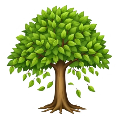 tree releasing old leaves  sticker