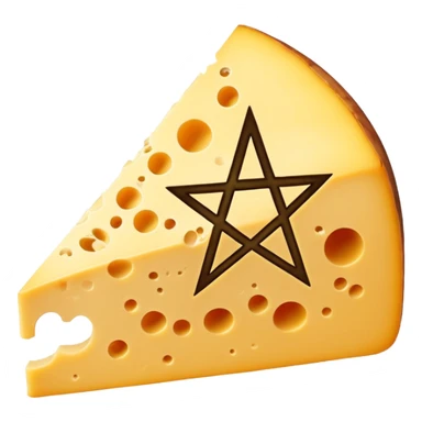 cheese witchcraft occult pentagram sticker