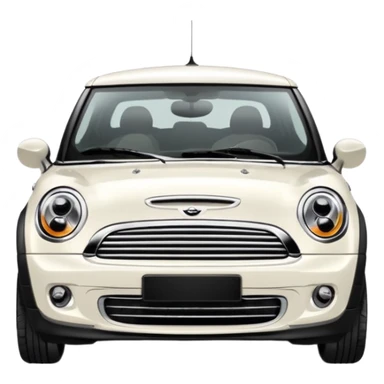White Mini Cooper car sticker
