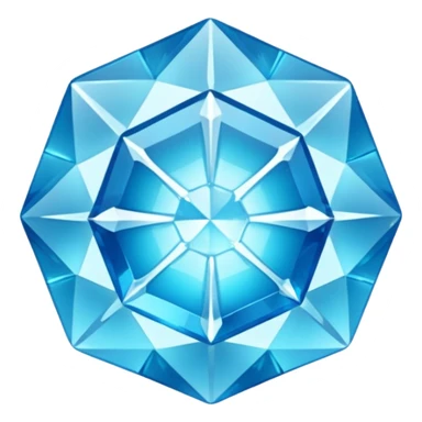 Blue Gem with an Ice Flake Inside sticker