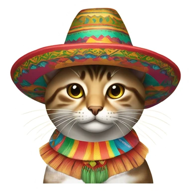 Mexican cat sticker