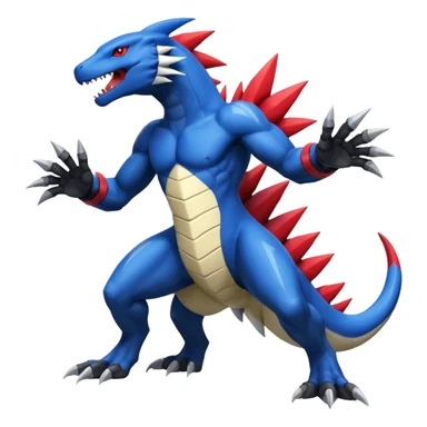 Salandit-Garchomp-Manectric-Zangoose-Fusion (full body) sticker