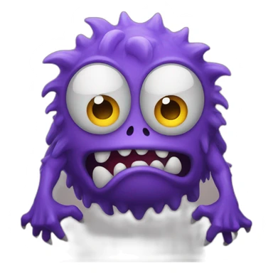 monster with 4 hands sticker