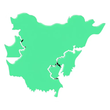 Bangladesh map outline  sticker