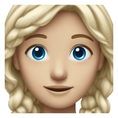 smiling girl with blue eyes sticker