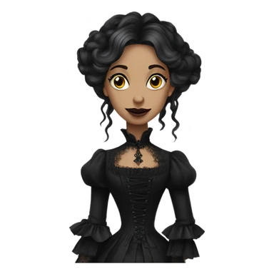 gothic victorian woman sticker