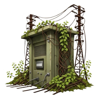 a collapsed substation during the apocalypse sticker