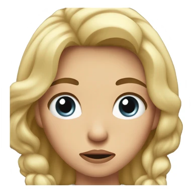 stressed blonde girl sticker