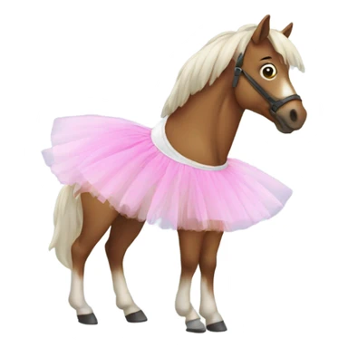 Horse wearing a tutu sticker