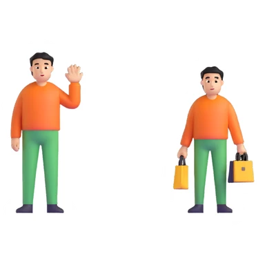 A rich person on the left and a poor person on the right, depicting inequality sticker