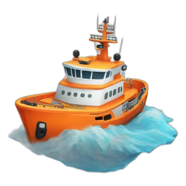 orange rescue ship sticker