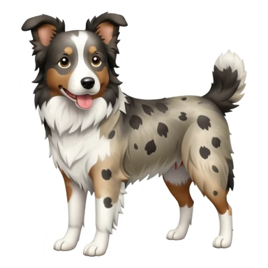Merle Border Collie dog full body sticker