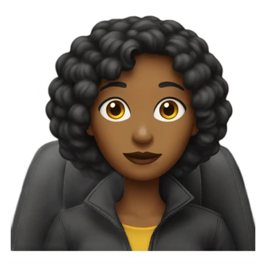 Femme noir dans voiture sticker