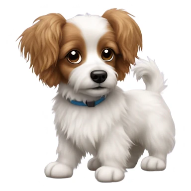 Fluffy Papillon poodle Jack Russell sticker