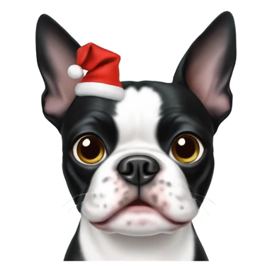 Boston terrier Christmas  sticker