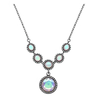 necklace made with small stones sticker