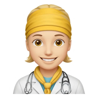 doctor with yellow bandanna sticker
