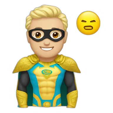 Superhero Kazakhman with ornament of Kazakhstan sticker