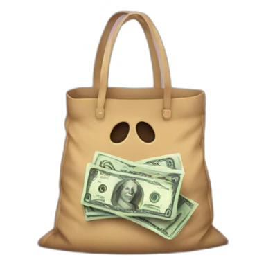  with a mask and a bag with a dollar sign on it sticker