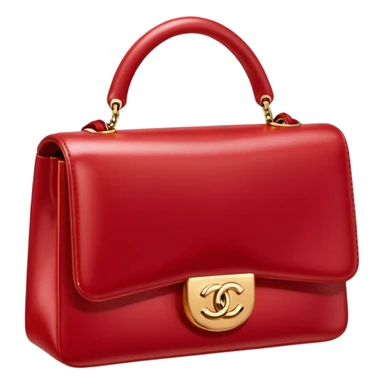 chanel red pearl bag gold hardware sticker