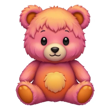 teddy bear made of a sunset sticker