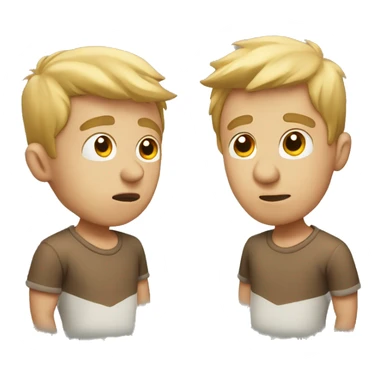 a guy looking up with confuse sticker