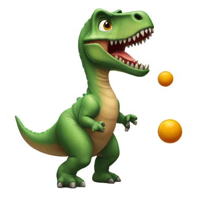 Dinosaur juggling sticker
