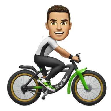 Cristiano Ronaldo sur un vélo  sticker