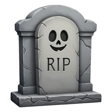 RIP tombstone sticker