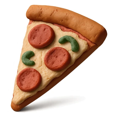 slice of pizza in claymation style sticker