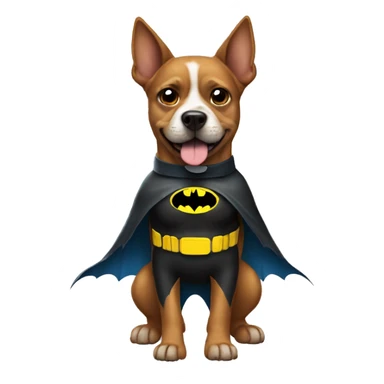 Dog with a Batman costume  sticker