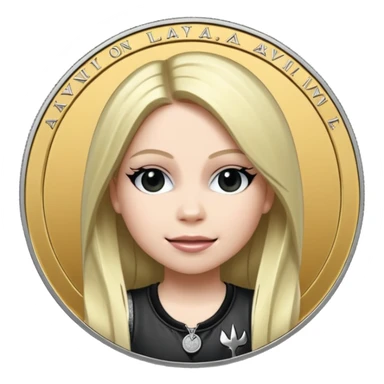 Avril Lavigne coin sticker