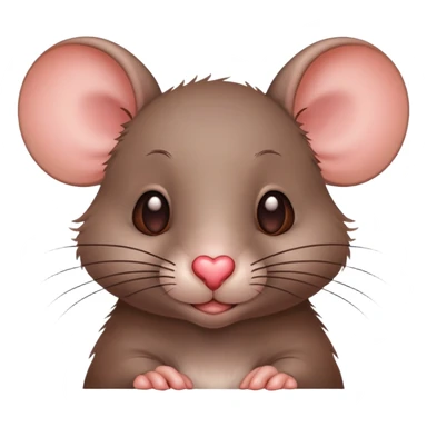 rat with heart eyes sticker