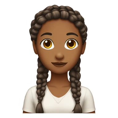 brownskingirl with braids sticker