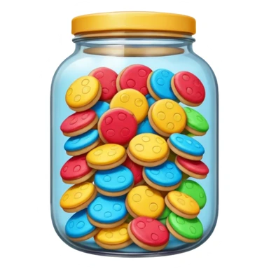 color cookies in jar sticker