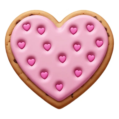 Heart cookie with pink chips  sticker