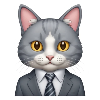 Cat with a tie sticker