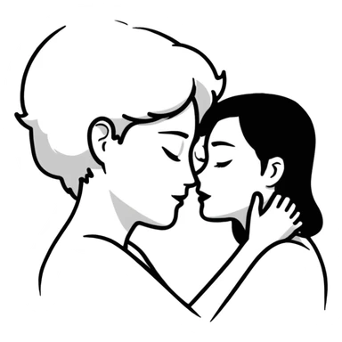 intimate moment between lovers sticker