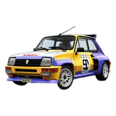 renault 5 turbo rally sticker