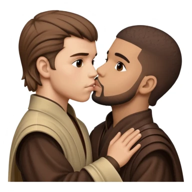 Anakin skywalker and drake kissing sticker