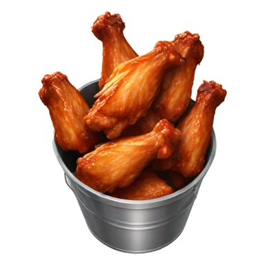 Bbq wings in a bucket  sticker