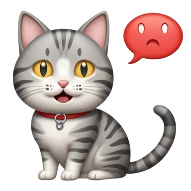 A cat meowing I miss you sticker