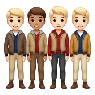 smiling boys in stylish outfits sticker