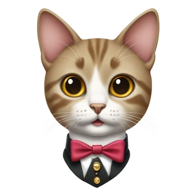 cat wearing fancy outfit sticker