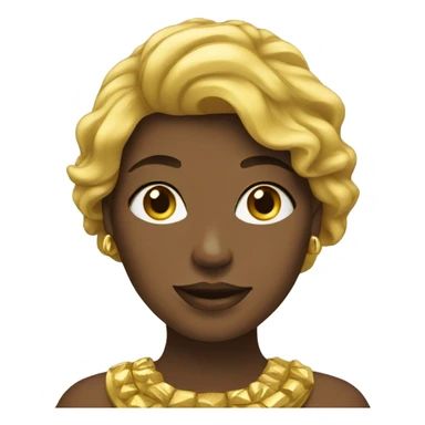 Woman with gold sticker